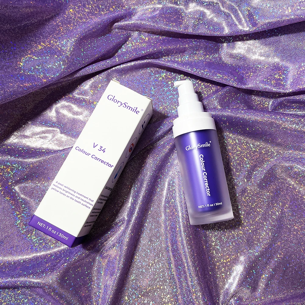 Purple Toothpaste For Teeth Whitening V34 Color Corrector SerumTeeth Whitening Toothpaste Private Label