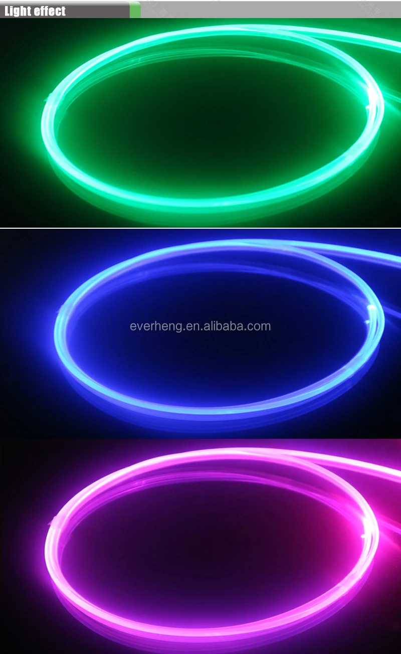 10mm13mm RGB led side glow optical fiber light for underwater swimming pool lights decoration