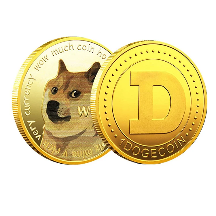 Позолоченная медная коллективная сувенирная монета Doge памятная