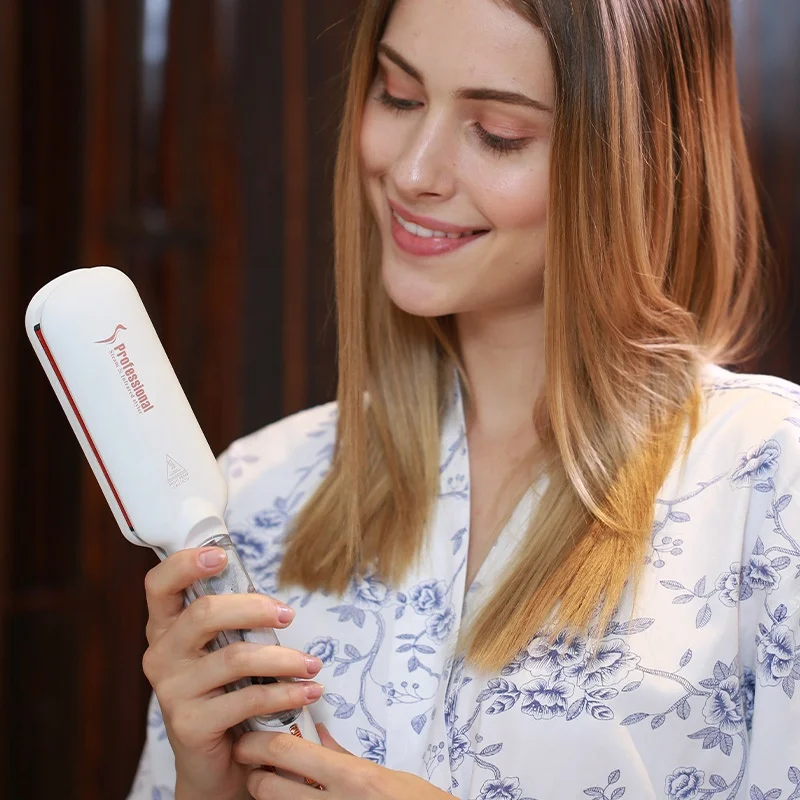 professional hair salon steam infrared styler straightener Tourmaline Hair Styling Tools  curling iron luxury vaporizer