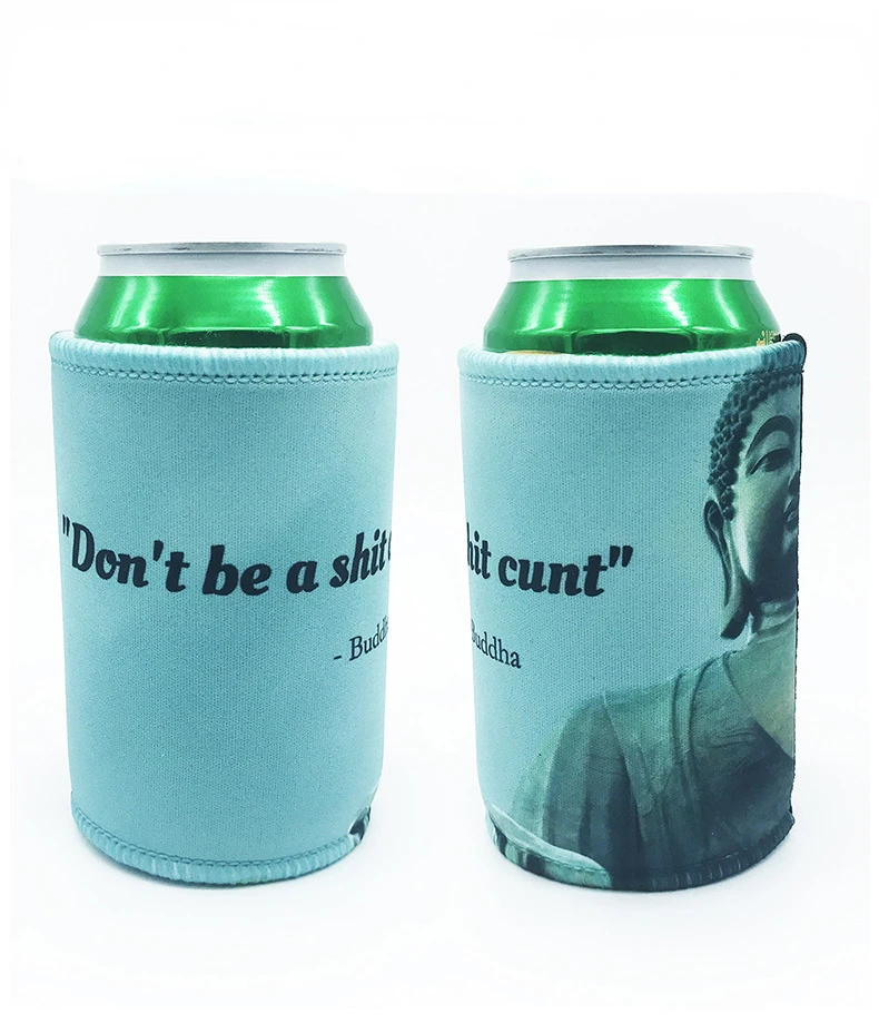 330 Ml 375 Ml Drink Barrel Cooler Outdoor Party Cooler Can Shape Neoprene Flat Can Beer Cooler Stubby Holder With Nonslip Base