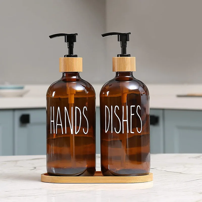 Nordic Luxury Bathroom soap dispensers Set European style glass soap dispensers Bathroom Set toilet organizer