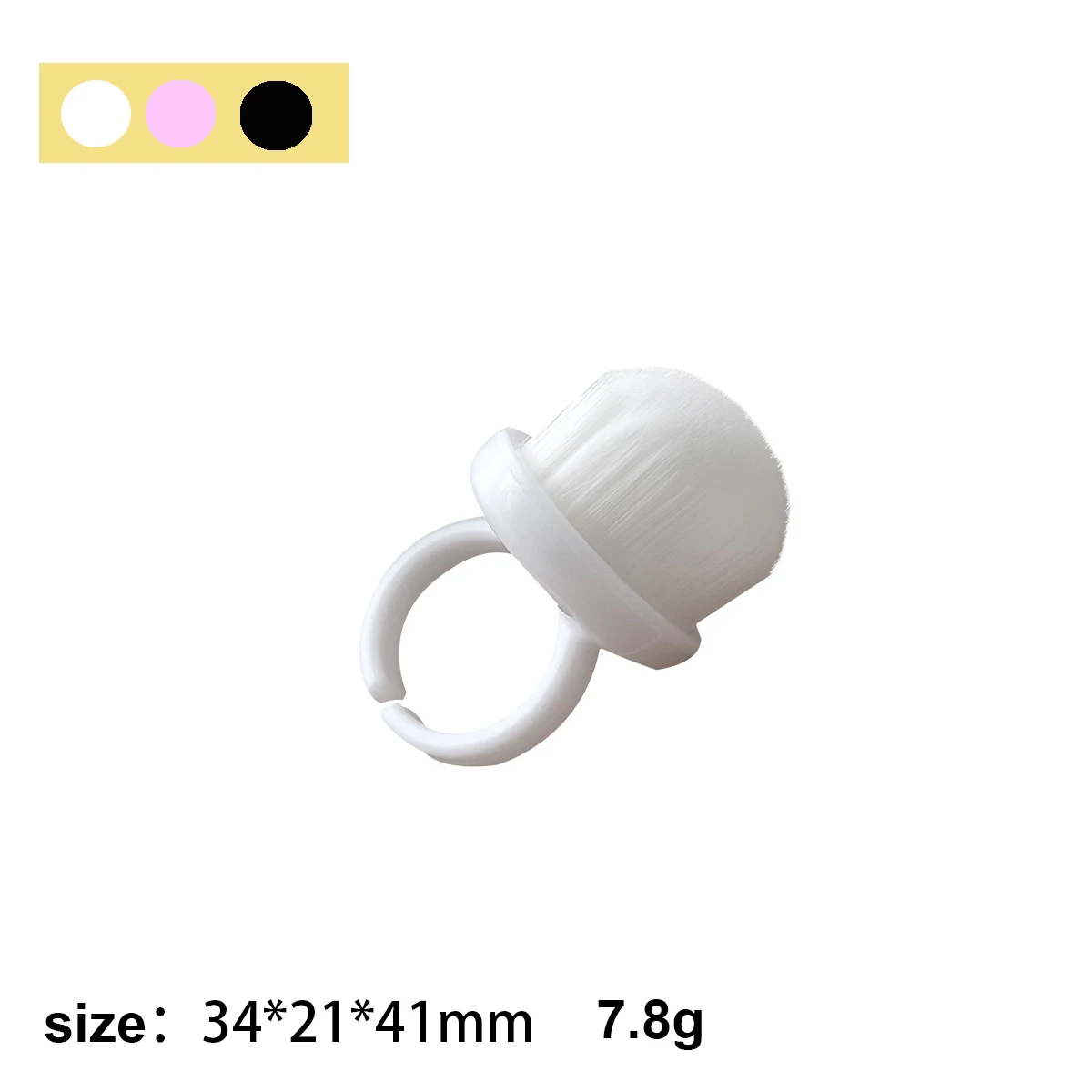 New Design Pink White Brown Ring Shape Nail Dust Brush Nylon Hair Manicure Dust Remover Brush Ring Nail Dust Cleaning Brush