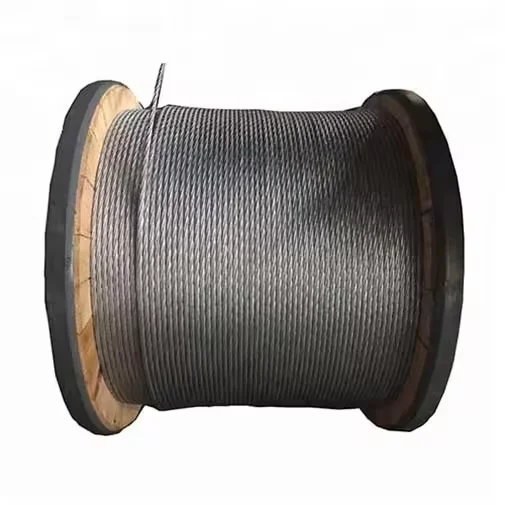 8*19W+IWRC Ungalvanized Steel Wire Rope 8mm FOR Elevator
