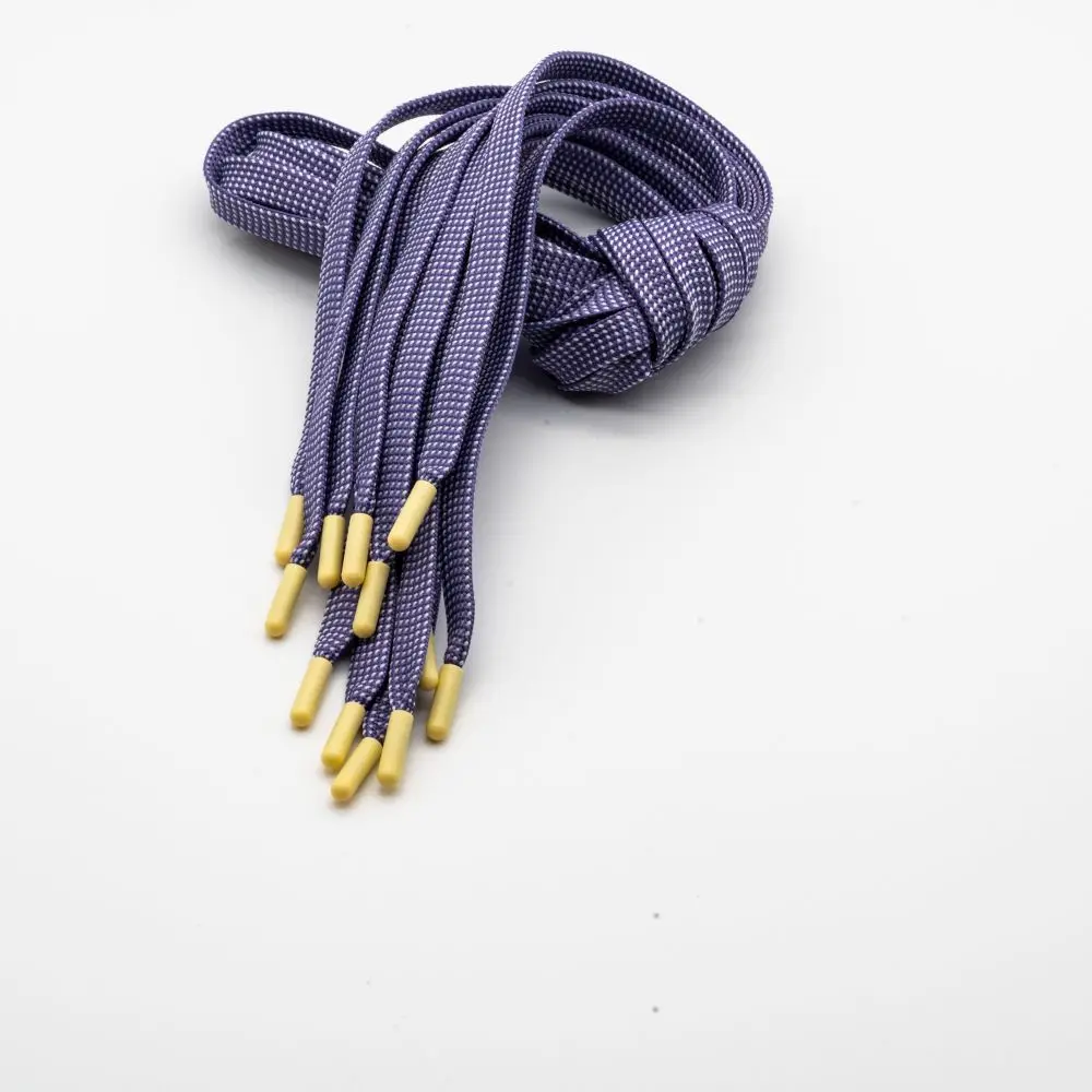 Good price of new design sneaker rubber round cotton shoelace decoration metal tip