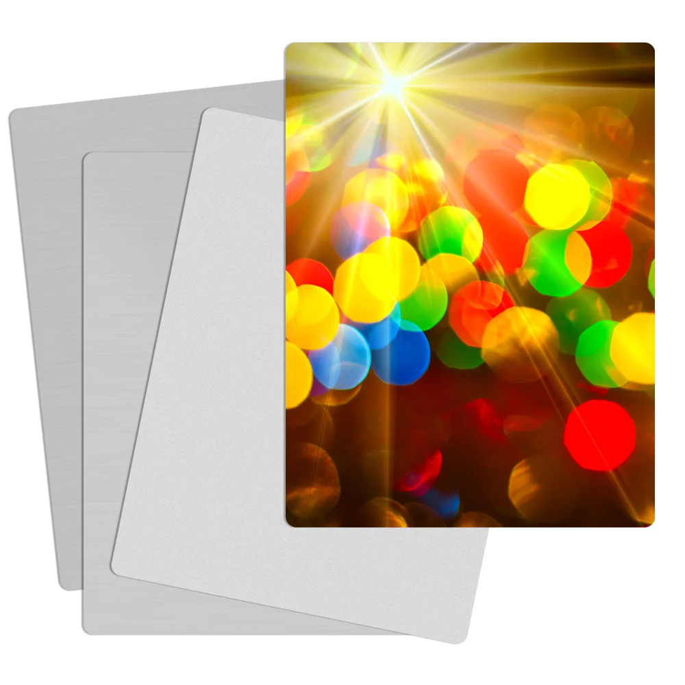RubySub 0.5MM Thickness Sublimation Glitter White Aluminum Plate Brushed Aluminum Sheet