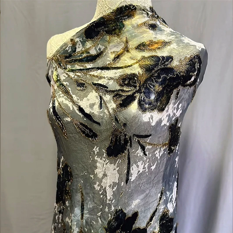 High Quality Luxury Thread Blended Jacquard Pure Silk Dress Fabric for Somalia Dirac Fransawi Suit and Sudanese Fabric