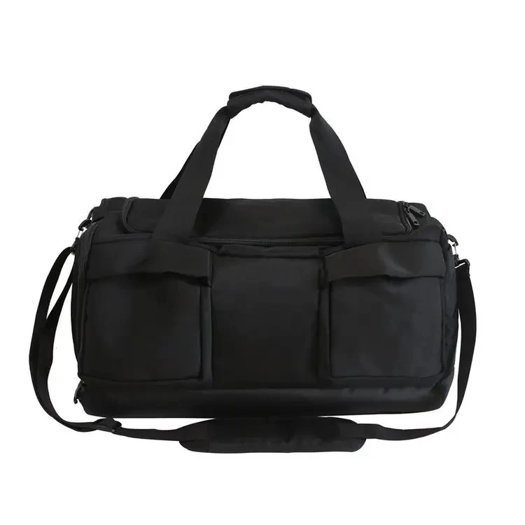 Custom Logo Fitness Travel Duffle Bag Waterproof Black Nylon Luggage soccer bag Outdoor Sport Travel Bag