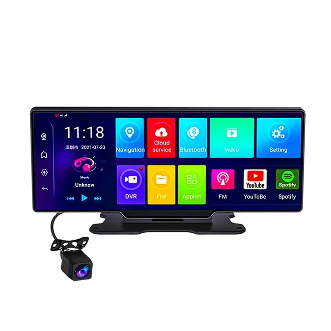 Dash Cam HD 1080P Dual Lens Android 8.1 4G ADAS GPS Navigation Car Dvr with Dashboard 24H Parking Monitoring Camera Recorder