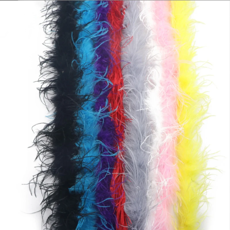 10-15CM 2 M 1Pce Ostrich Feather Marabou Feather Boa DIY Christmas Costume Halloween Costume Carnival Accessories
