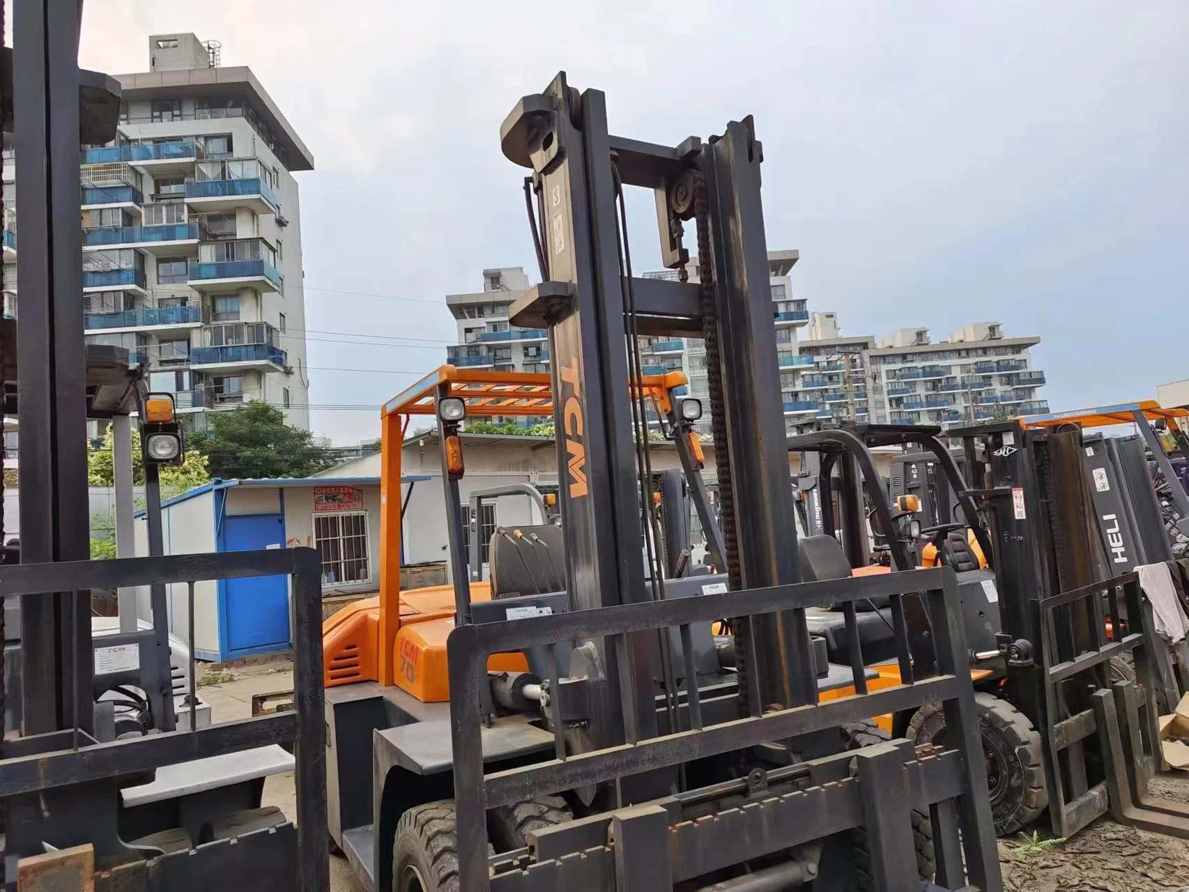 Durable Condition Used Forklift Diesel TCM 70  diesel 2 stage Manual Forklift FD70 for Hot Sale Second Hand TCM Forklift