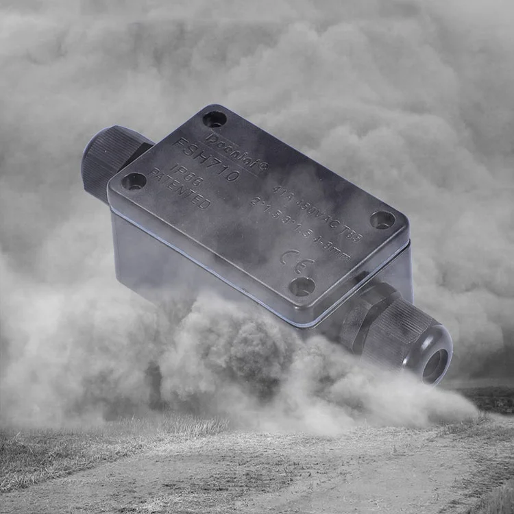  2 Way Plastic Underground Electrical Wire Connecting Box With Terminal Block IP66 Waterproof Fireproof