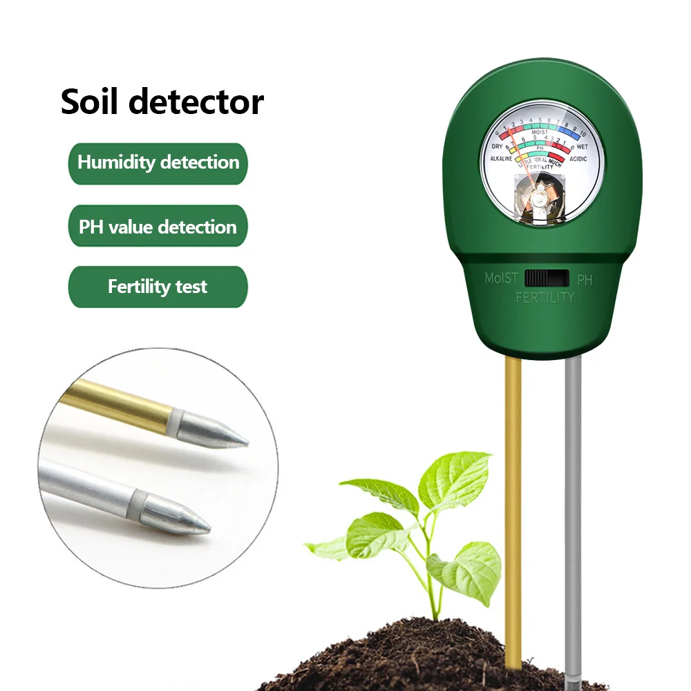 Round head three-in-one soil tester garden measuring tester