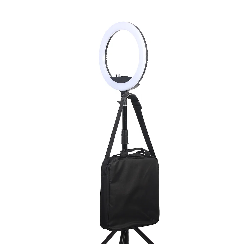 photographic henge ring light halo lamp 55w 240 leds with tripod phone holder photo video ring light