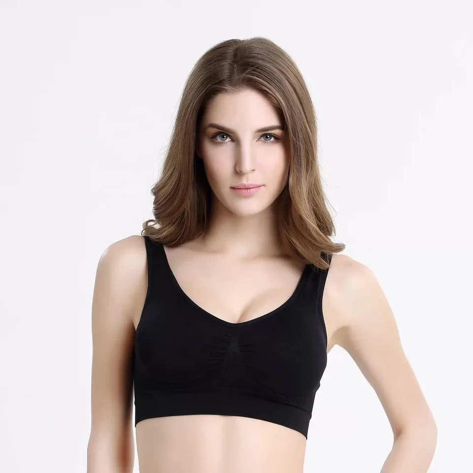 Hot Sell Fashion Underwear Vest Stretch Wireless Women Sport Yoga Bra workout Tank Tops Bra