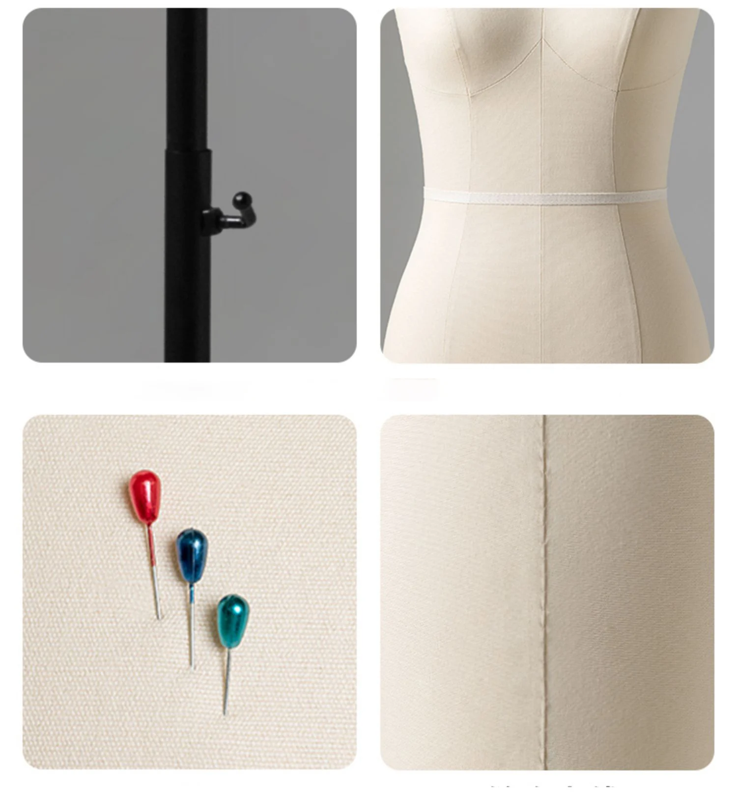 China Soft Dummy Pin Sewing Dummy Female Size Adjustable Dressmakers Woman Half Body Tailor Mannequin for Dressmaker