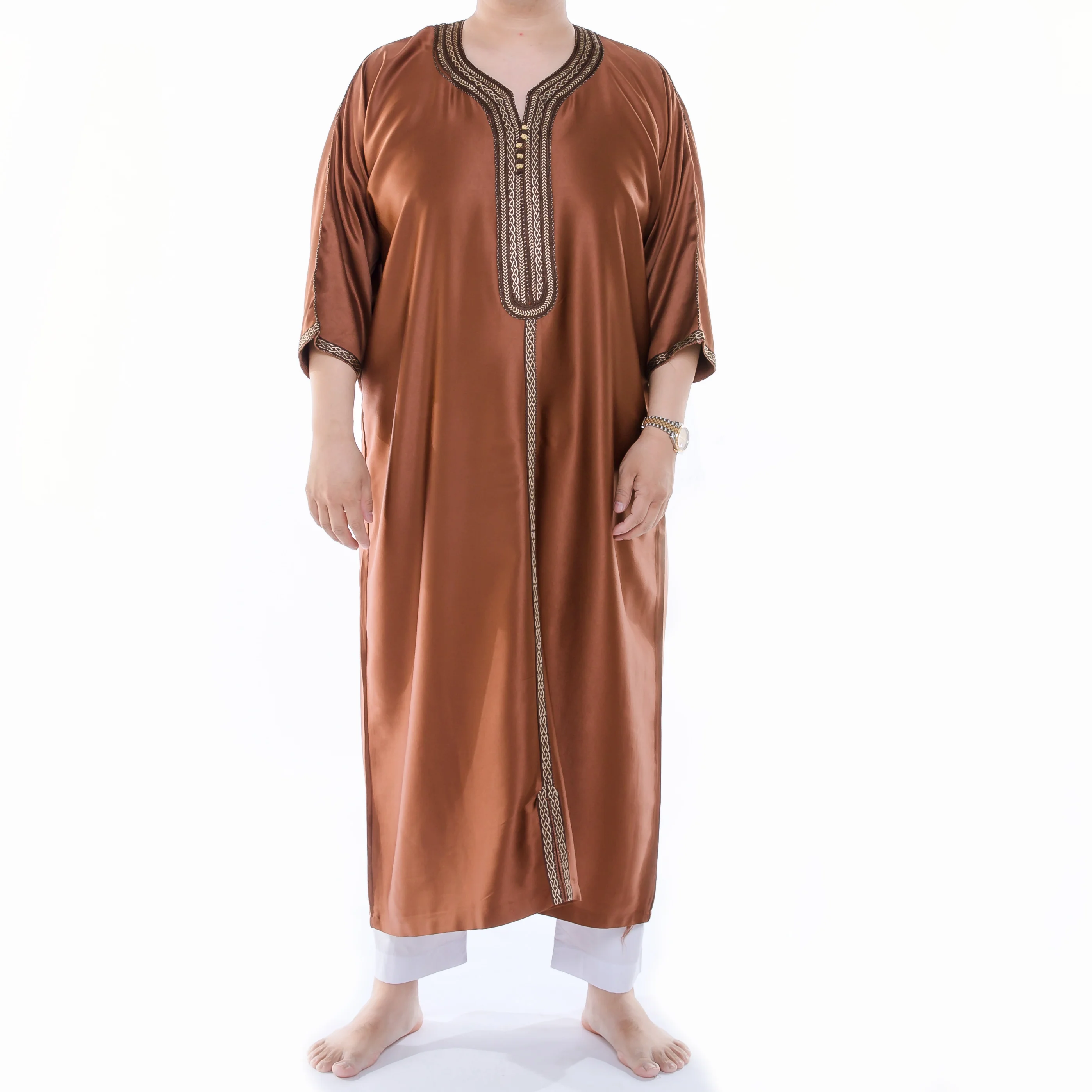 Al Dafah Thobes mens Daffah high quality fashionable daffah thobe Muslim Clothing Qatar Style Robes Islamic clothing