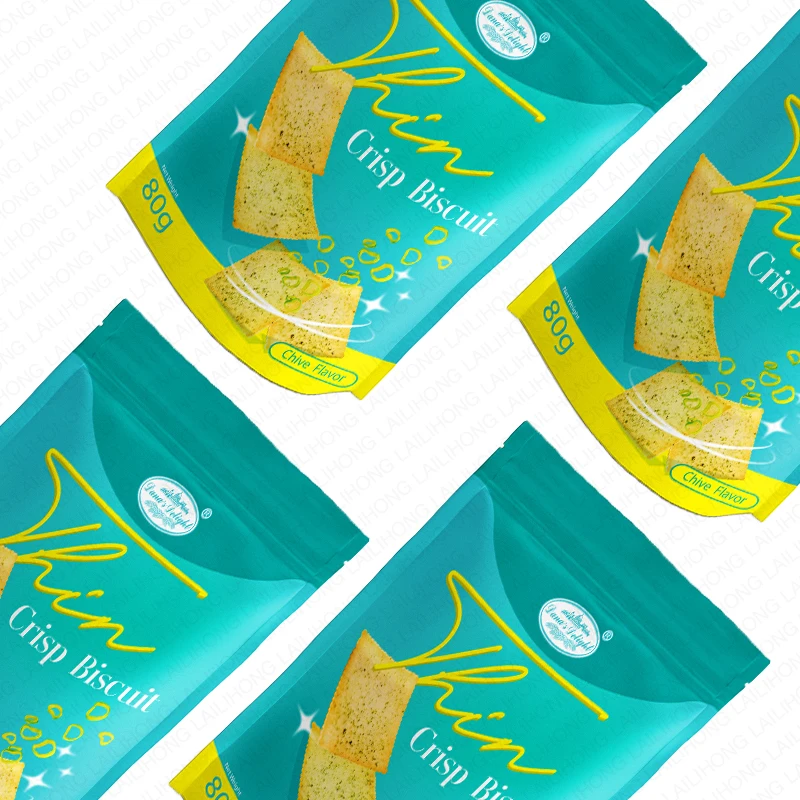 OEM salty biscuit cracker Casual snacks halal seaweed thin biscuits