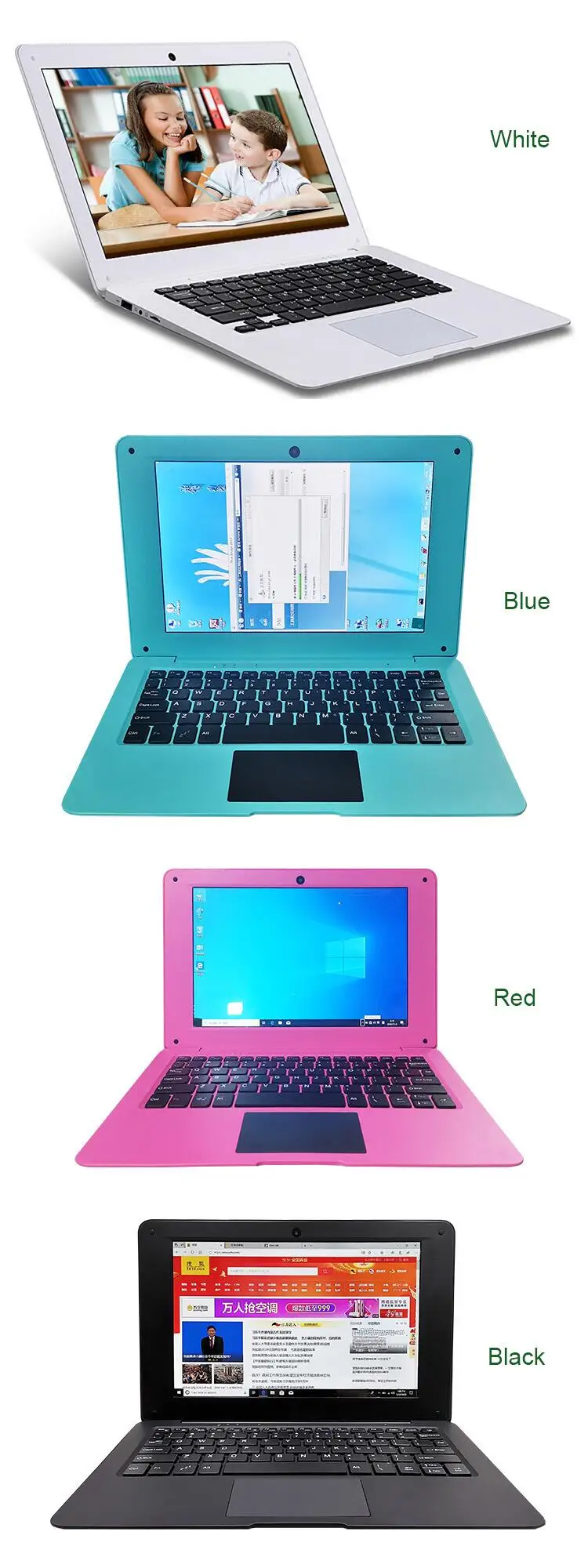 10inch mini cheap laptop win 10 oem new  ordinateur portable laptops for study