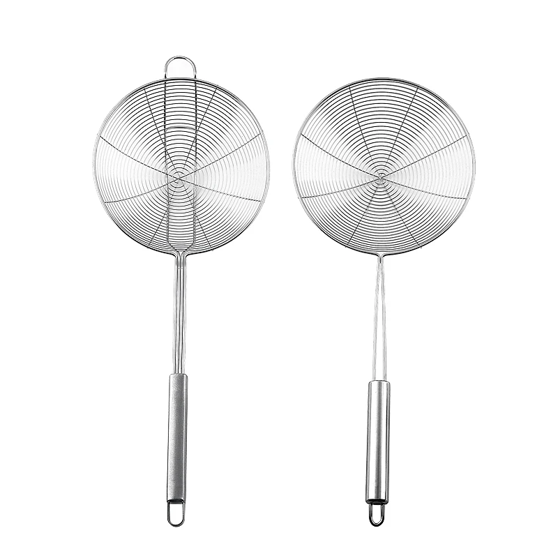 Stainless Steel Spider Strainer Skimmer Ladle for Cooking and Frying Kitchen Utensils Wire Strainer Pasta Strainer