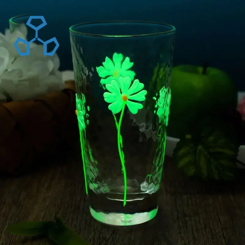 Embosed Hammer Unique Original Long Water Drinking Glass Set Pattern Luminous Design Cup with Thick Bottom for Restaurant