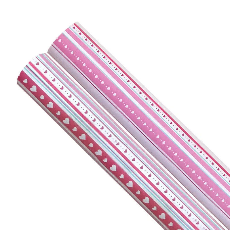 New Cute Simple Baby Lover Book Cover Print Packaging Paper Roll Glossy Coated Birthday Gift Wrap for Screen Printing