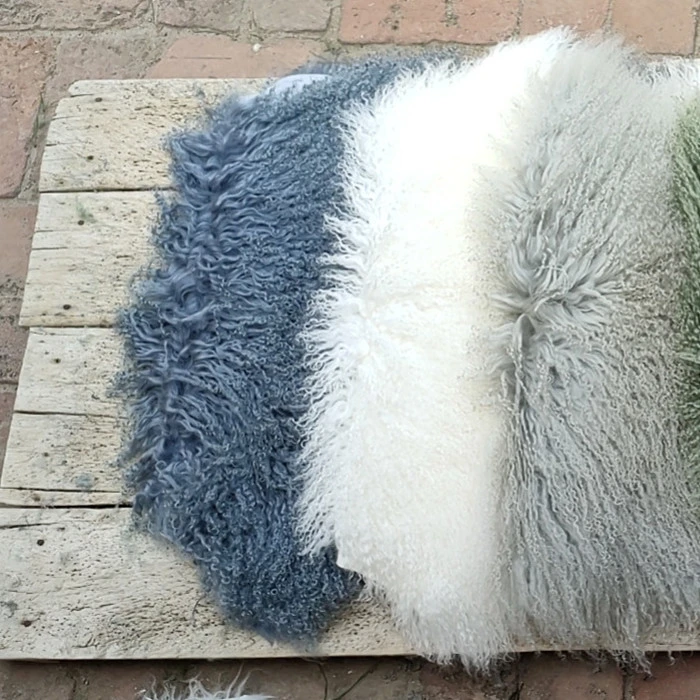 Natural Tibet Lamb Skin Real Mongolian Lamb Fur