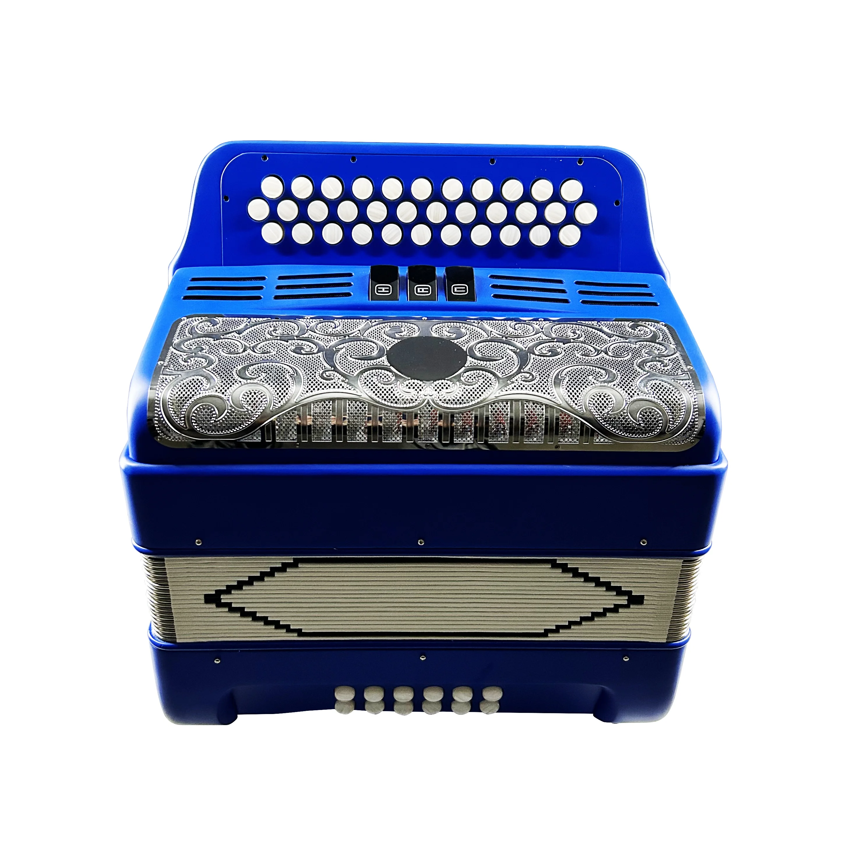 34 Buttons 12 Bass 3 Registers Royal Blue Silver Grill Student Accordion accordions Musical JB3412C