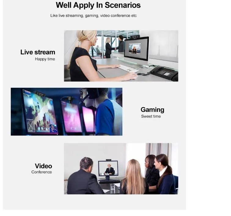 
Howell Wholesale Mini 1080P HD Webcam PC camera for work and study at home online class meeting 1080P USB Computer Web cam 