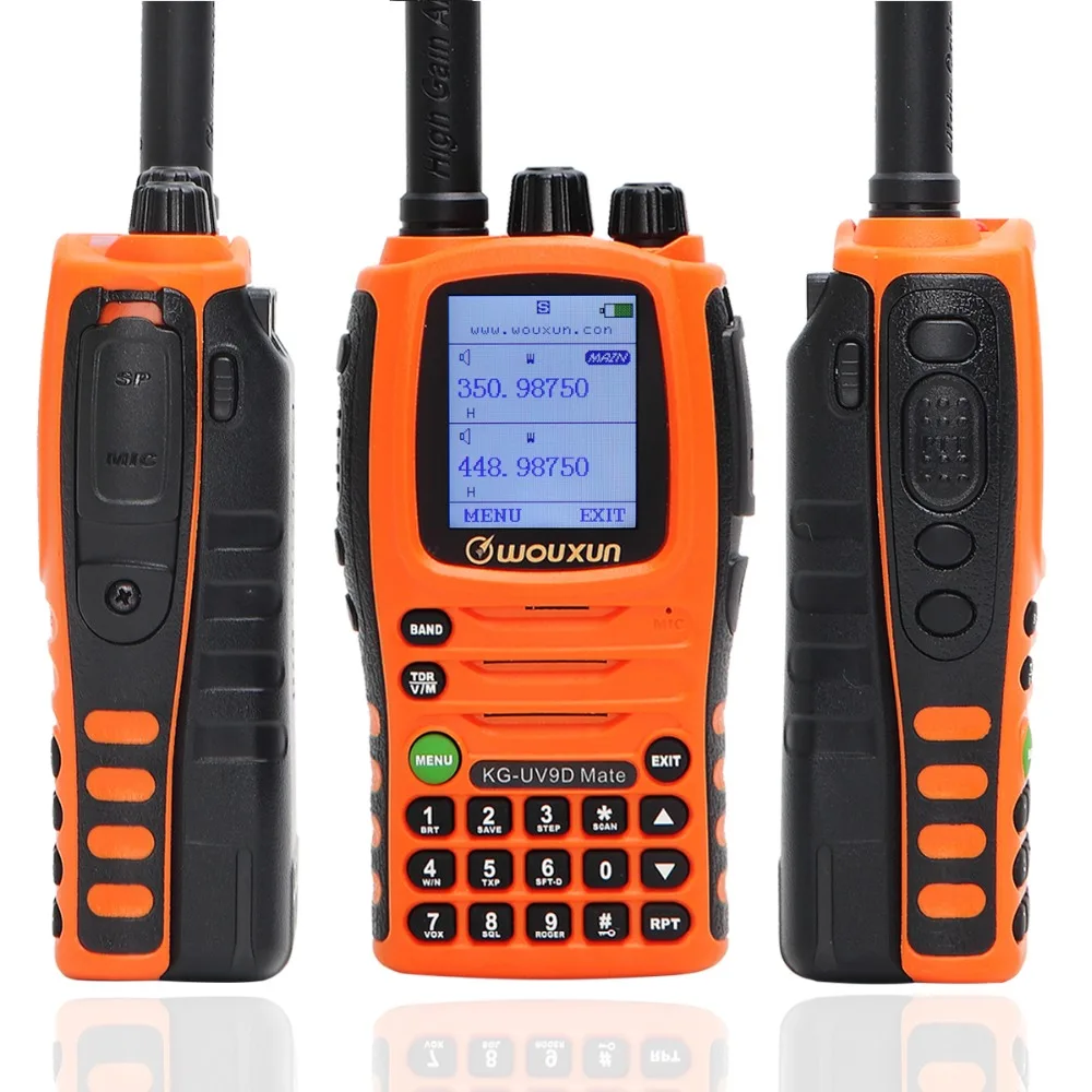 Wouxun KG-UV9D Mate 7bands/Air Band 10W 3200mAh Battery Cross band Repeater Portable Radio Upgrade KG-UV9D Plus Walkie Talkie