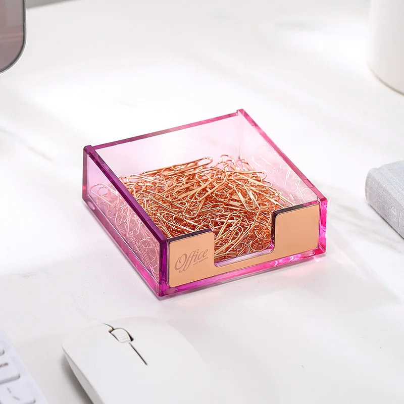 Оптовая продажа, прозрачный акриловый держатель для заметок с логотипом на заказ, держатель для заметок, акриловый держатель для заметок, Диспенсер, канцелярские принадлежности для офиса и дома