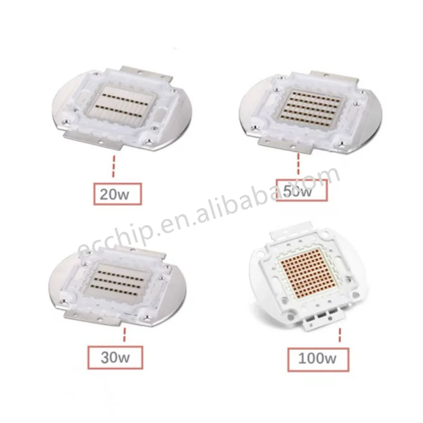 High Power LED Chip Full Spectrum Royal Blue 440nm Deep Red 660nm 1W 3W 5W 10W 20W 30W 50W 100W 660 nm for DIY Light Plant Grow