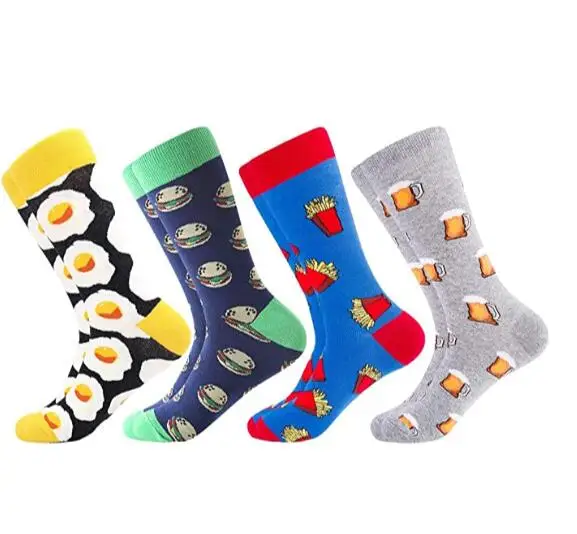 Wholesale Happy Custom Colorful Jacquard socks happy Socks