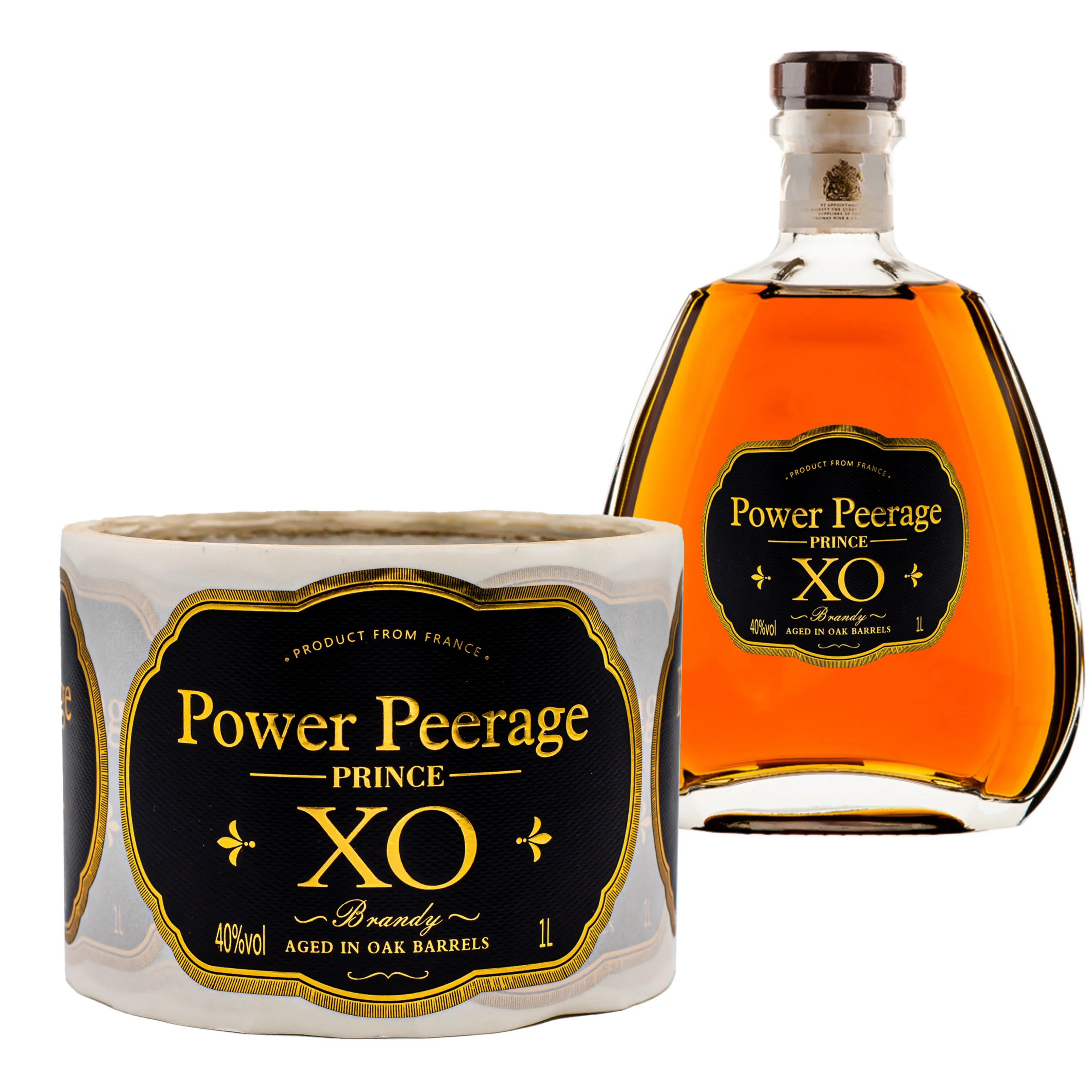 Embossed Wine Bottle Labels Custom Luxury Metal Wine Label Adhesive Sticker