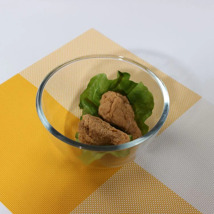 Wholesale Transparent Round Shape High Borosilicate Glass Salad Bowl With Lid Set