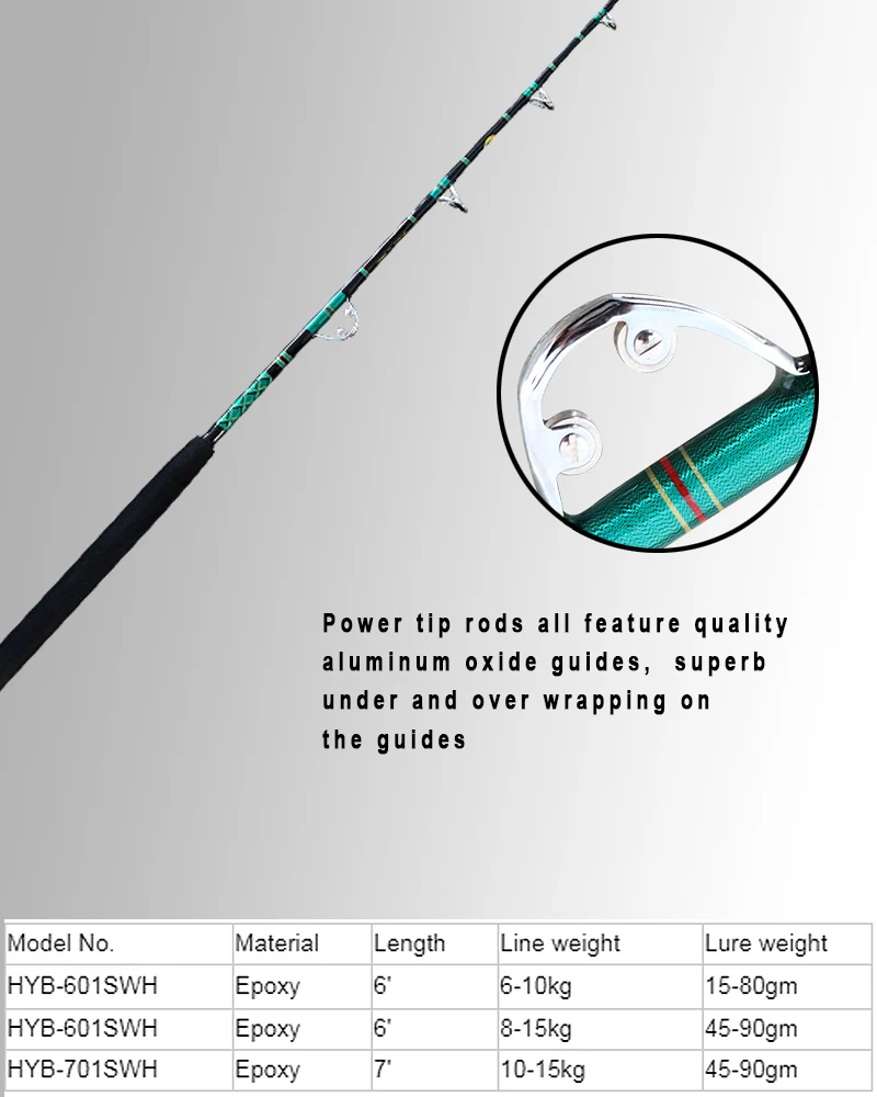 Big game never broken sea fishing rods stand up boat rods
