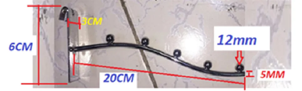 Hot sale slot plate hooks, electroplating hanger for exhibition,iron plated chrome slatwall display accessories, clavo de mallas