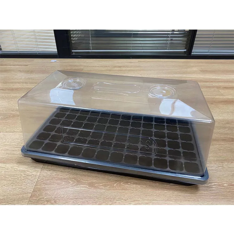 Hydroponic System 72 Cells Plastic seedling tray seeder with Dome for Plants Growing