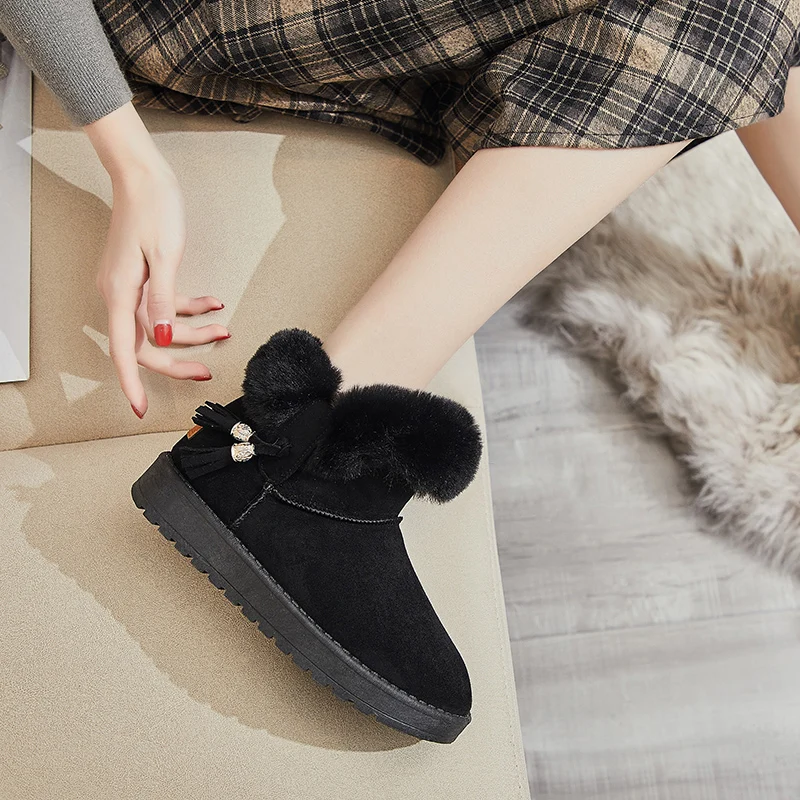 2021 custom sheepskin snow boots with real wool women keep warm winter boots