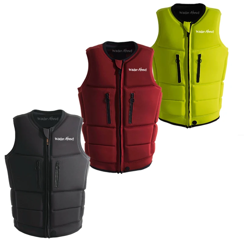 Hot Sale Neoprene Buoyancy Vest PVC Foam Life Jacket Adult Marine Safety Life Jacket With Pocket Swimming Marine Kayak Life Vest