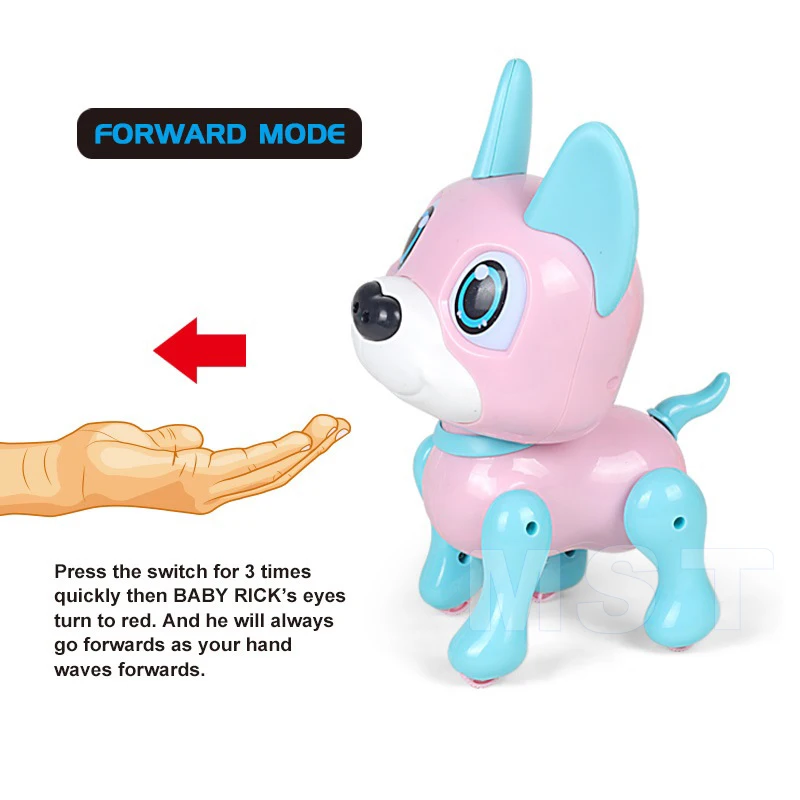 Wholesale Funny Intelligent Kids Interacted Electronic Pet Toy Sounding Musical Lighting Obstacle Avoidance RC Dog