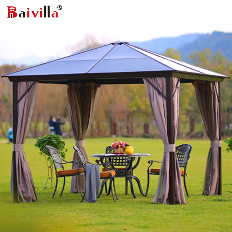 Foshan Outdoor Sunshade Aluminum Frame Pavilion Gazebo Made In China