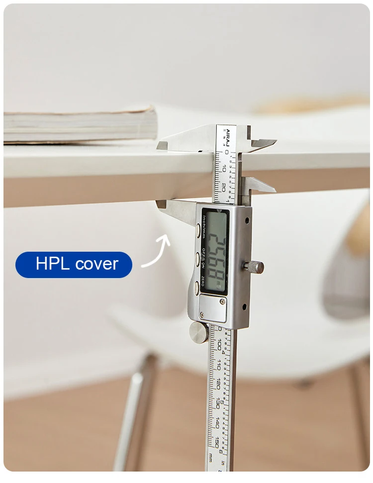 Nordic modern minimalism MDF rectangle chrome gold metal legs coffee study dining table for dining room study room