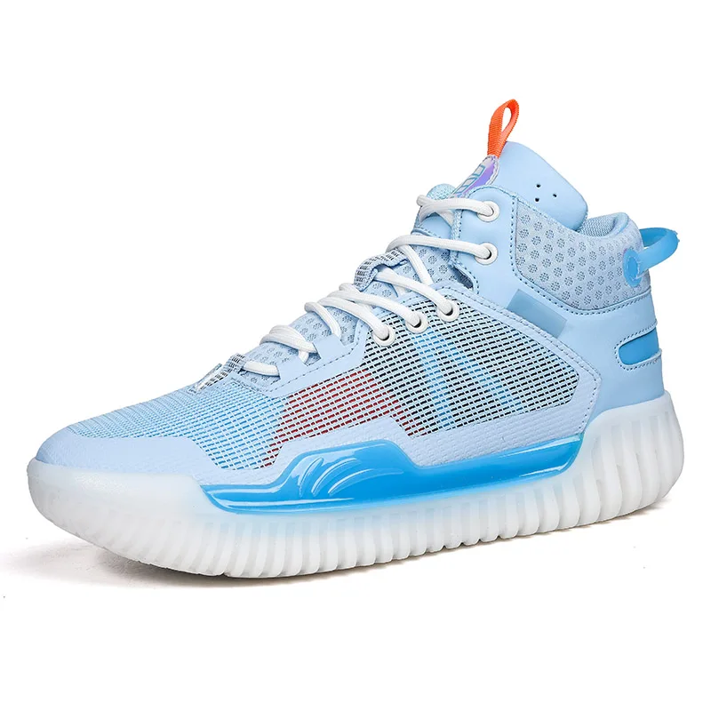 Breathable  Men Couple High-top Basketball Boots Men Anti-skid Sneakers Outdoor Basketball Shoes