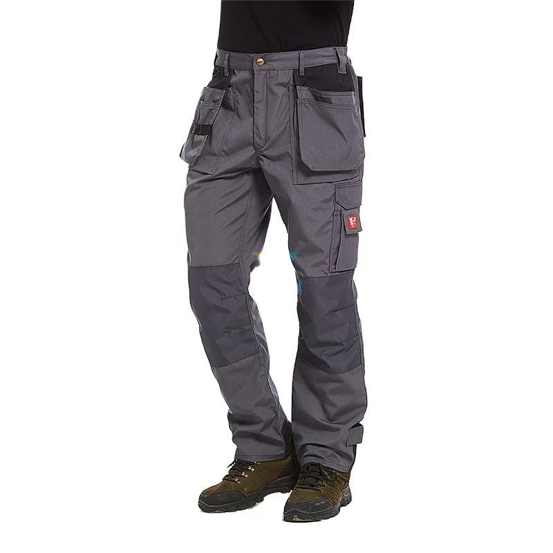 Durable Utility Rip Stop Work Trousers Mens Reinforced Cordura Construction Cargo Pants With Knee Pad Tool Pockets