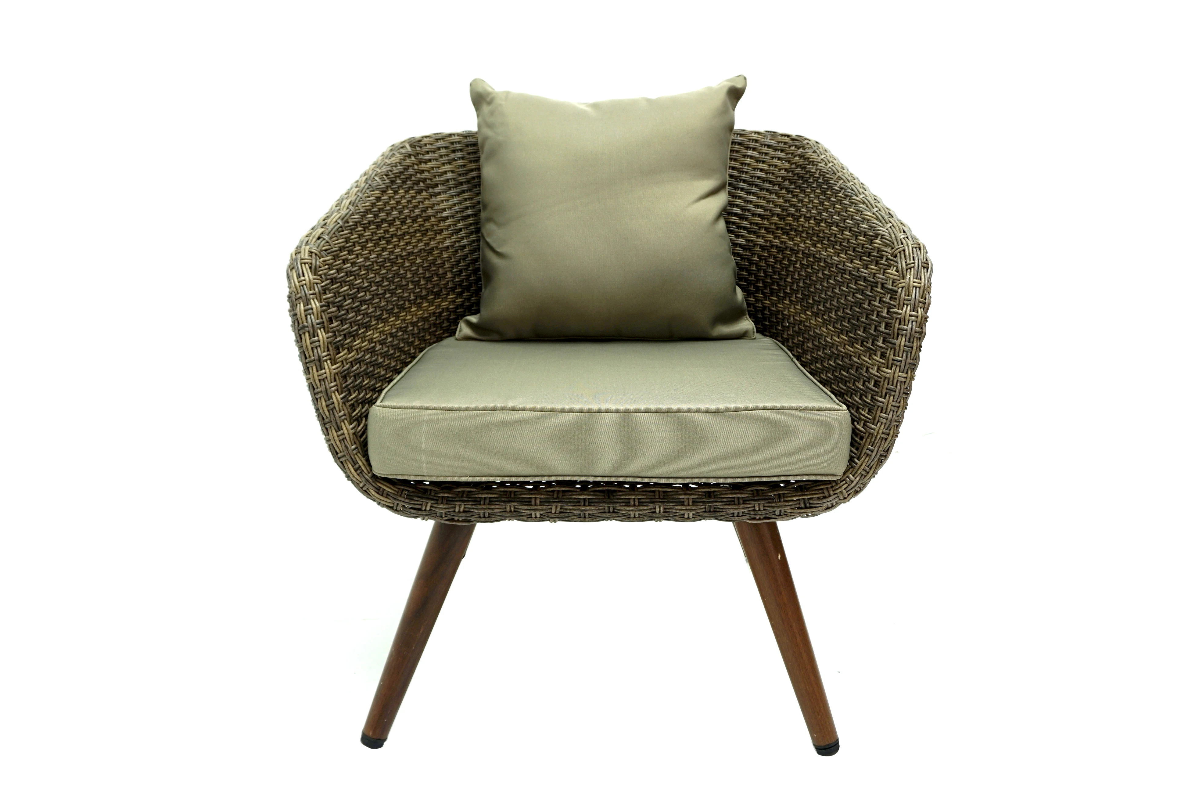 Wholesale modern brown sofa garden set rattan/wicker 4 pcs sofa set furniture outdoor patio rattan sofa set