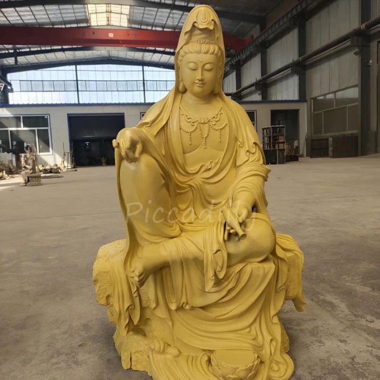 Высокое качество Дешевые Большой латунь гуаньин Кван Инь Будда скульптура бронзовая богиня