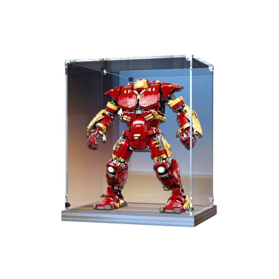 Acrylic Factory Custom Clear Display Box Assemble Acrylic Display Case for Collection, Lego, Figure, Model, Doll