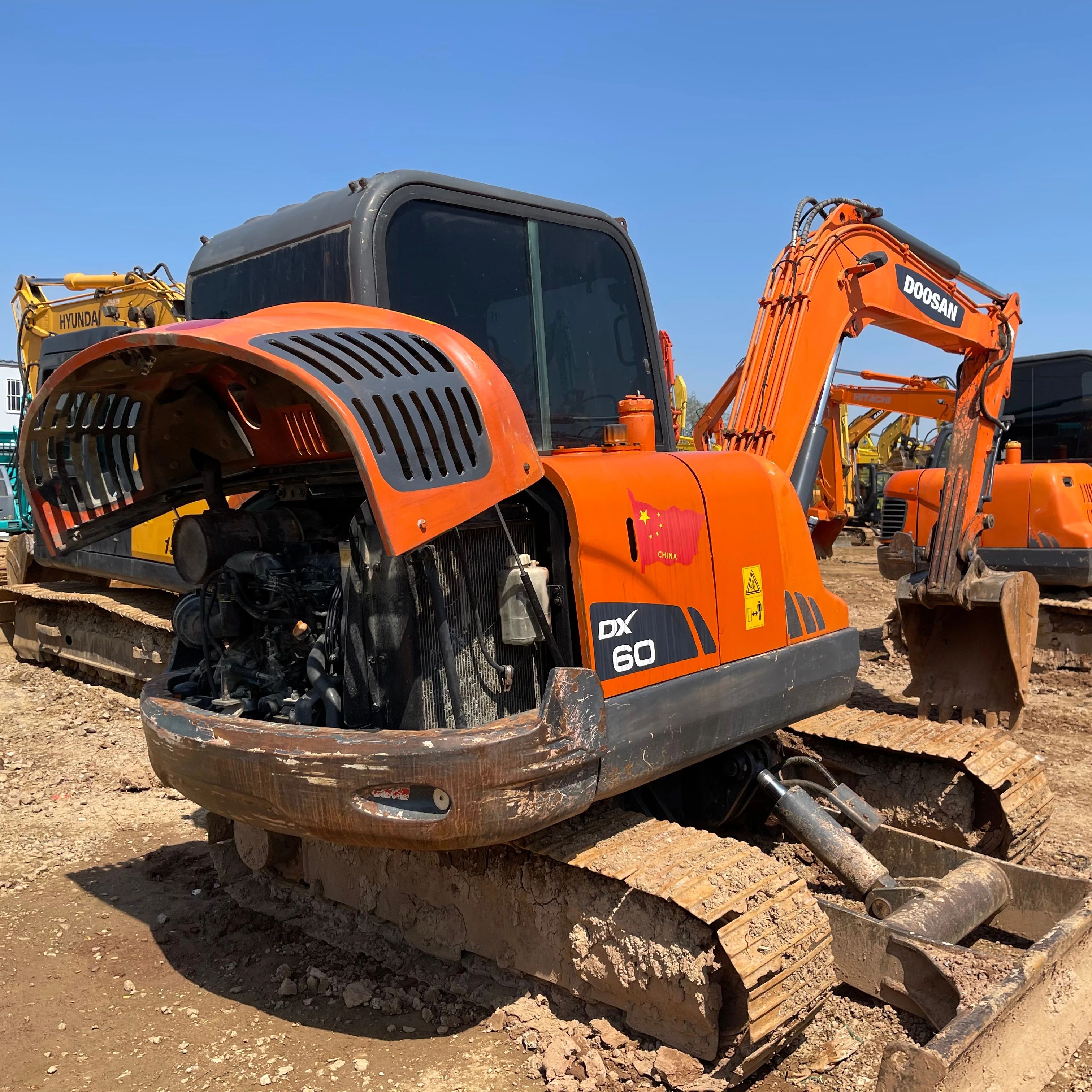Doosan DX60  For sale used amphibious cat machinery backhoe excavator