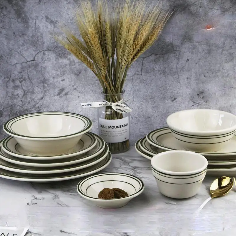 Wholesale Round Melamine Dinner Dinnerware Plates Food Tray Plastic tableware melamine dinner dishes & plates